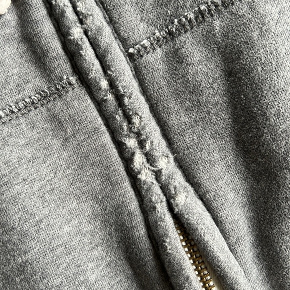Hollister Riders Laguna Sweatshirt Zip Front Vintage Distressed Medium Gray Y2K - Picture 10 of 15